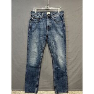 Timberland Straight Fit Jeans Men's Size 32x31 Blue Distressed Western Outdoors